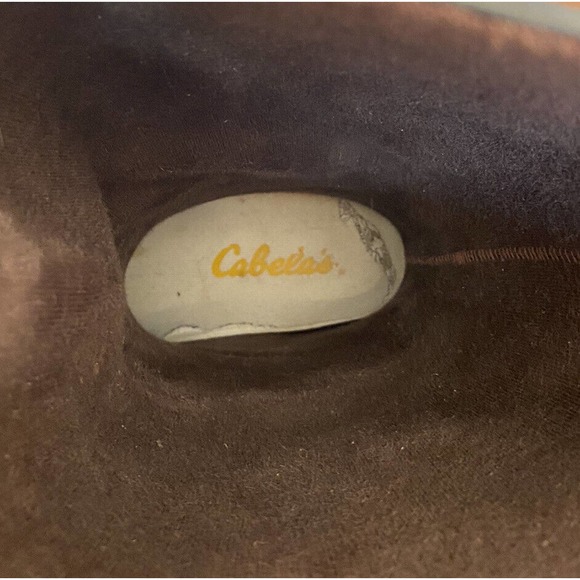 Cabela's Men's Steel Shank Tall Rain Boot Rubber Laces Brown Sz 12 - Picture 10 of 10